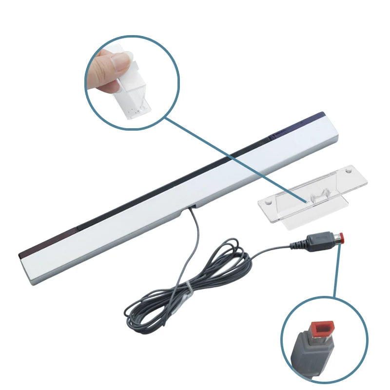 For Wii/Wii U Wired Remote Sensor Bar Reciever Sensor Bar USB Replacement Infrared TV Ray Wired Sensor Bar