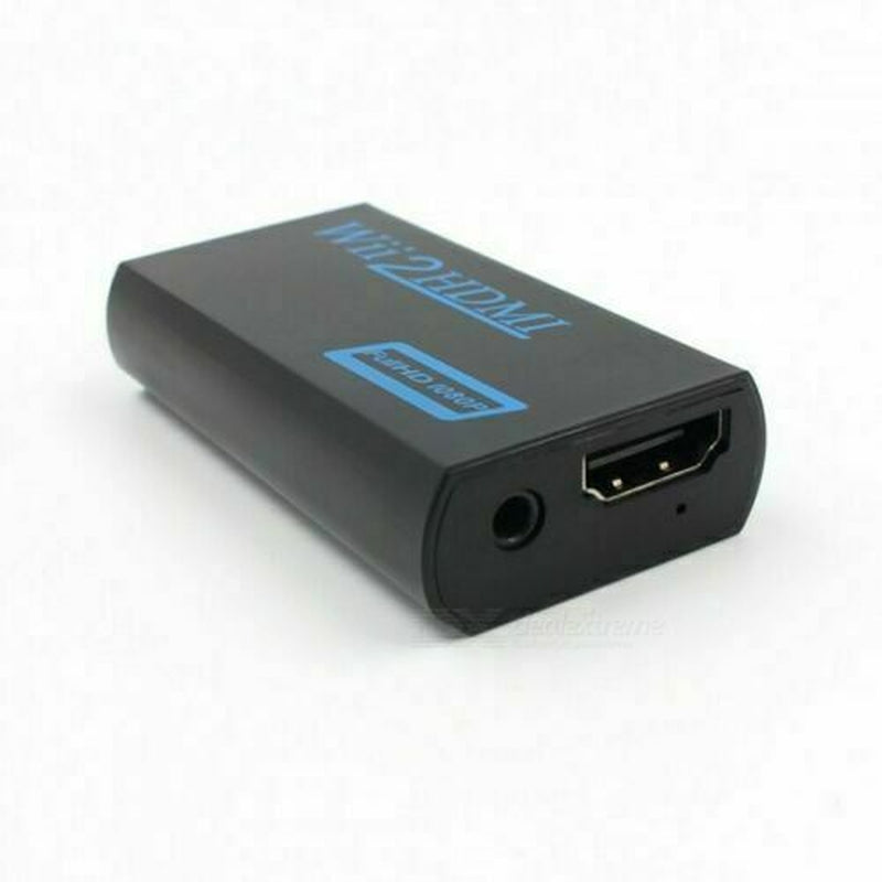 Portable Wii to HDMI Wii2Hdmi Full HD Converter Audio Output Adapter TV Black