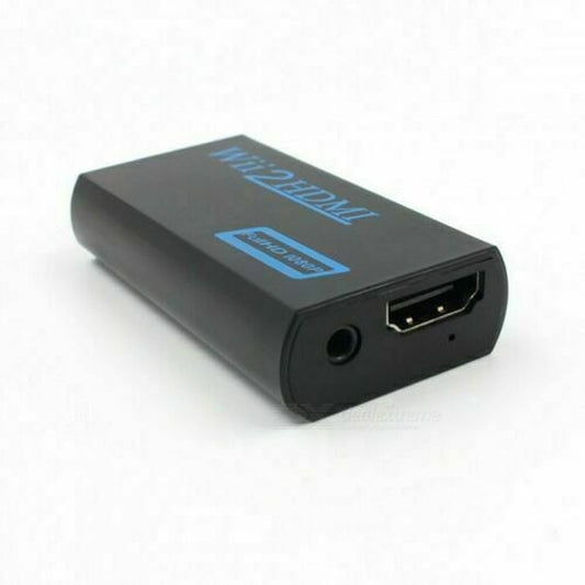 Portable Wii to HDMI Wii2Hdmi Full HD Converter Audio Output Adapter TV Black