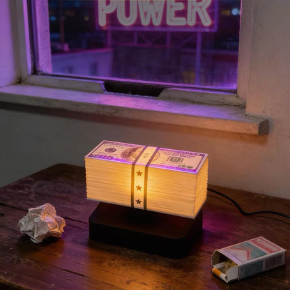 Magnetic Levitating Money Lamp Floating Glowing Cash Gamer Desk Setup Cyberpunk Decor Gift