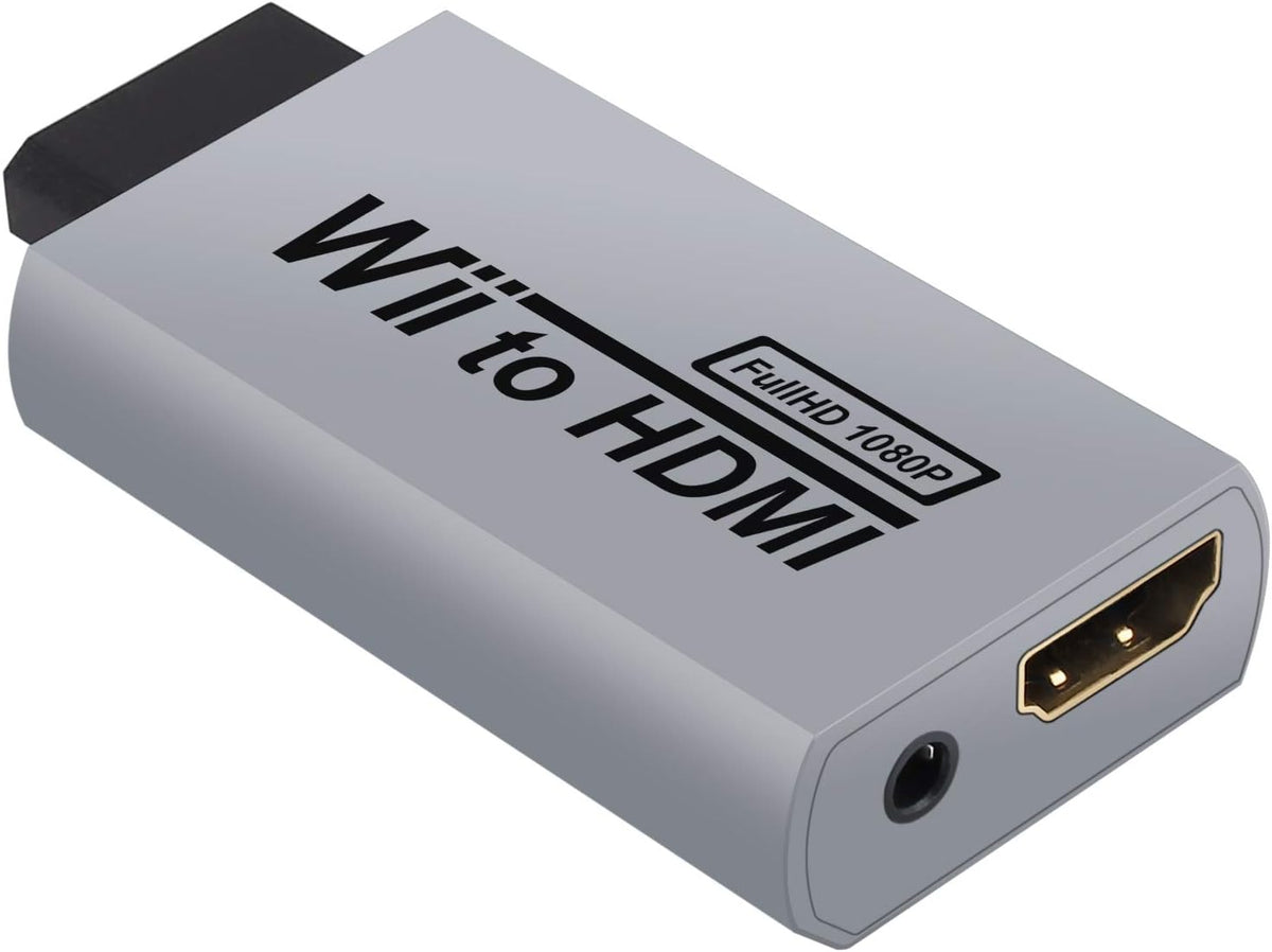 Wii to Hdmi Converter Wii to HDMI Adapter 720P and 1080P Wii2Hdmi Adapter Connector Output Video with 3.5Mm Audio Jack - Supports All Wii Display Modes