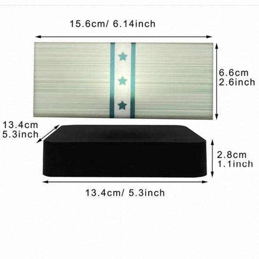 Magnetic Levitating Money Lamp Floating Glowing Cash Gamer Desk Setup Cyberpunk Decor Gift