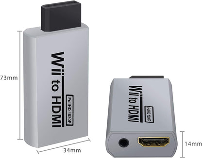 Wii to Hdmi Converter Wii to HDMI Adapter 720P and 1080P Wii2Hdmi Adapter Connector Output Video with 3.5Mm Audio Jack - Supports All Wii Display Modes