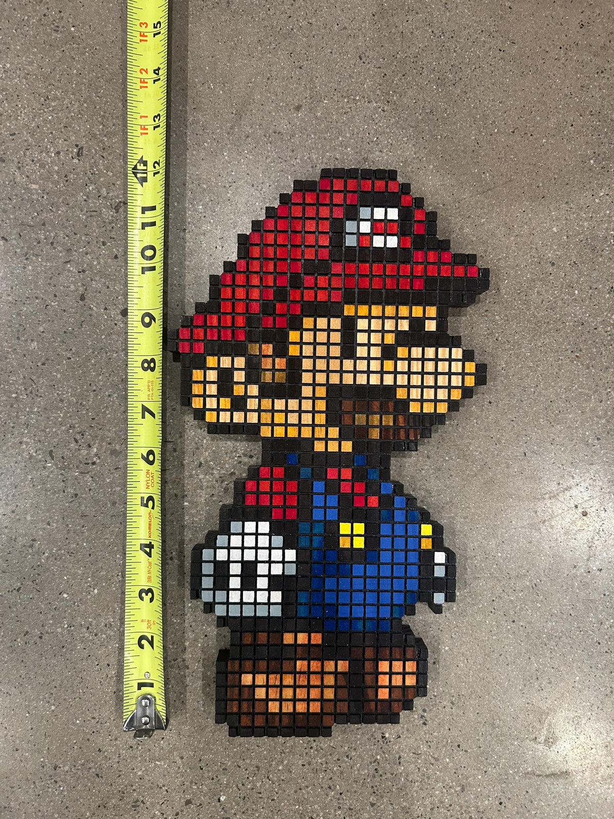 Handmade 8-Bit Paper Mario Wooden Wall Art