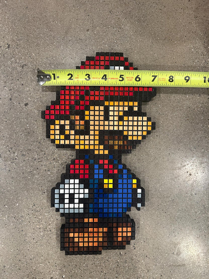Handmade 8-Bit Paper Mario Wooden Wall Art