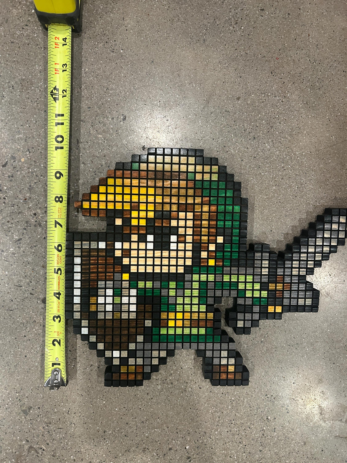 Handmade 8-Bit Toon Link Wall Art: Retro Gaming Decor