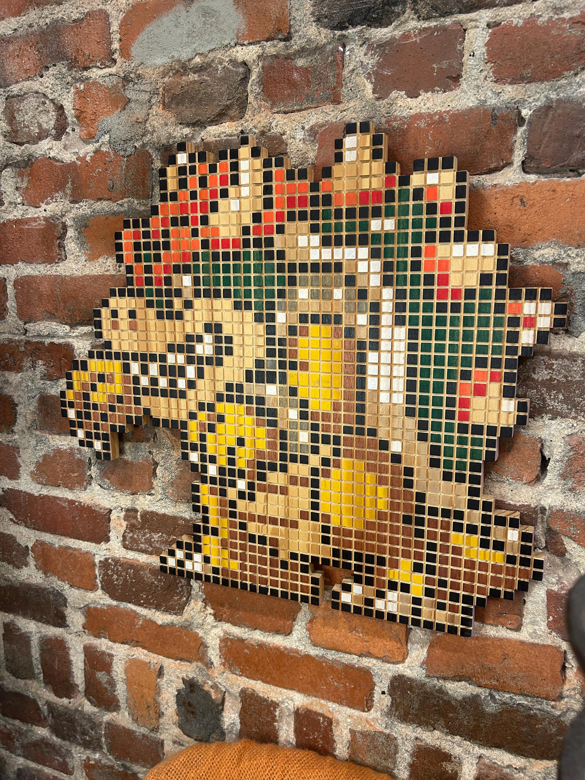 8-Bit Bowser Wall Art - Wooden Pixel Decor | Handmade Retro Gaming Gift for Gamers and Collectors and Mancave