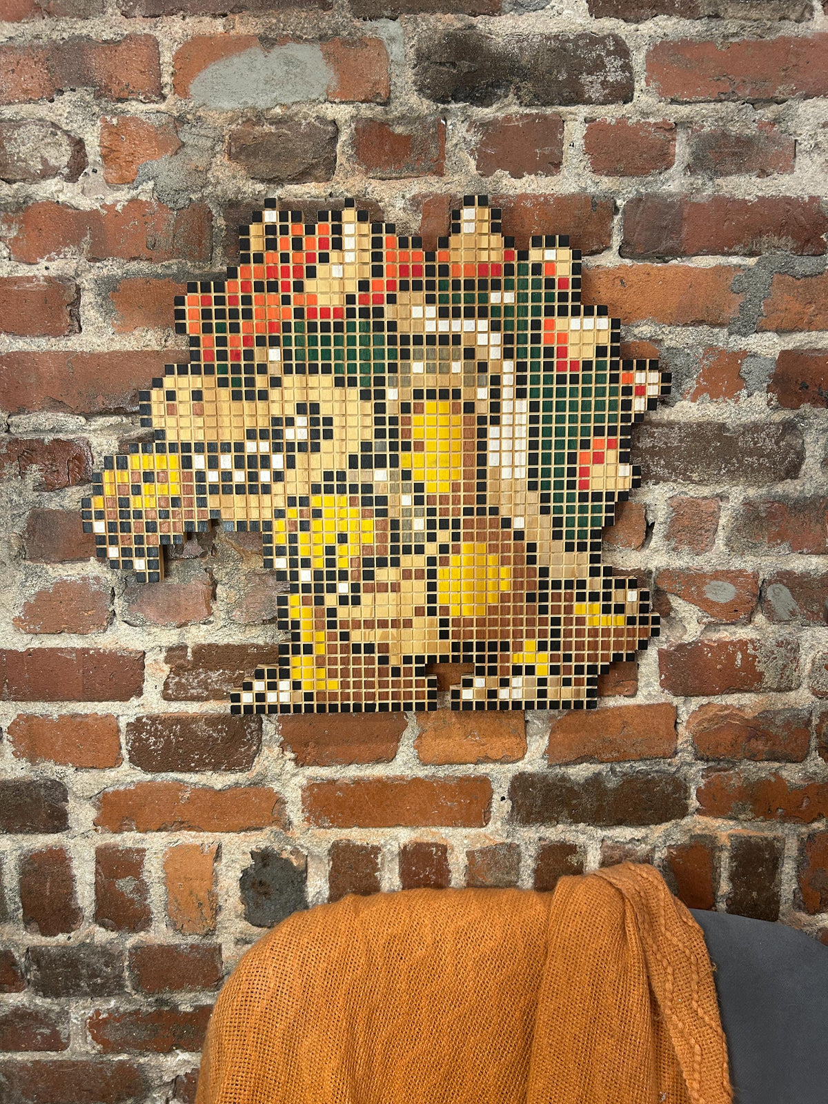 8-Bit Bowser Wall Art - Wooden Pixel Decor | Handmade Retro Gaming Gift for Gamers and Collectors and Mancave