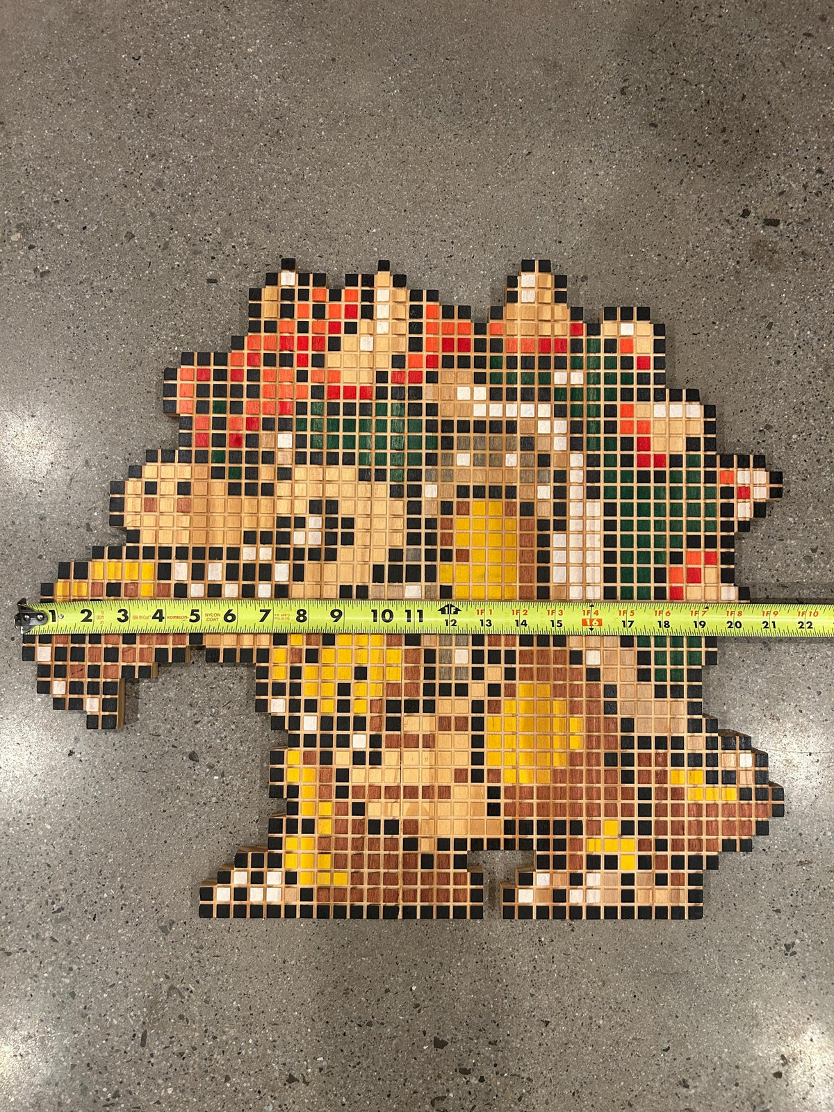 8-Bit Bowser Wall Art - Wooden Pixel Decor | Handmade Retro Gaming Gift for Gamers and Collectors and Mancave