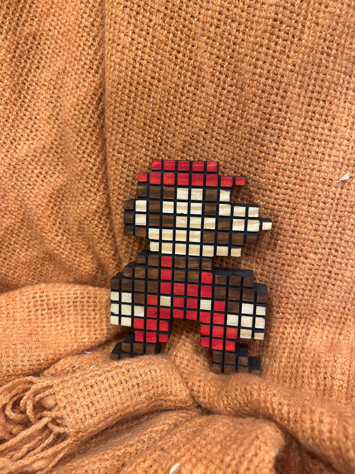 8-Bit Gaming Character Magnets (Mario, Luigi, Link) - Wooden Pixel Decor | Handmade Retro Gaming Gift for Gamers and Collectors and Mancave