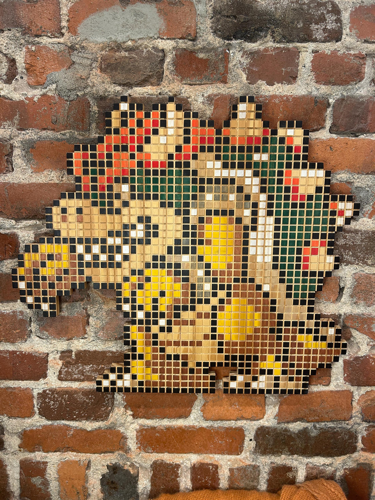 8-Bit Bowser Wall Art - Wooden Pixel Decor | Handmade Retro Gaming Gift for Gamers and Collectors and Mancave
