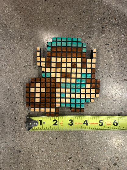 8-Bit Gaming Character Magnets (Mario, Luigi, Link) - Wooden Pixel Decor | Handmade Retro Gaming Gift for Gamers and Collectors and Mancave