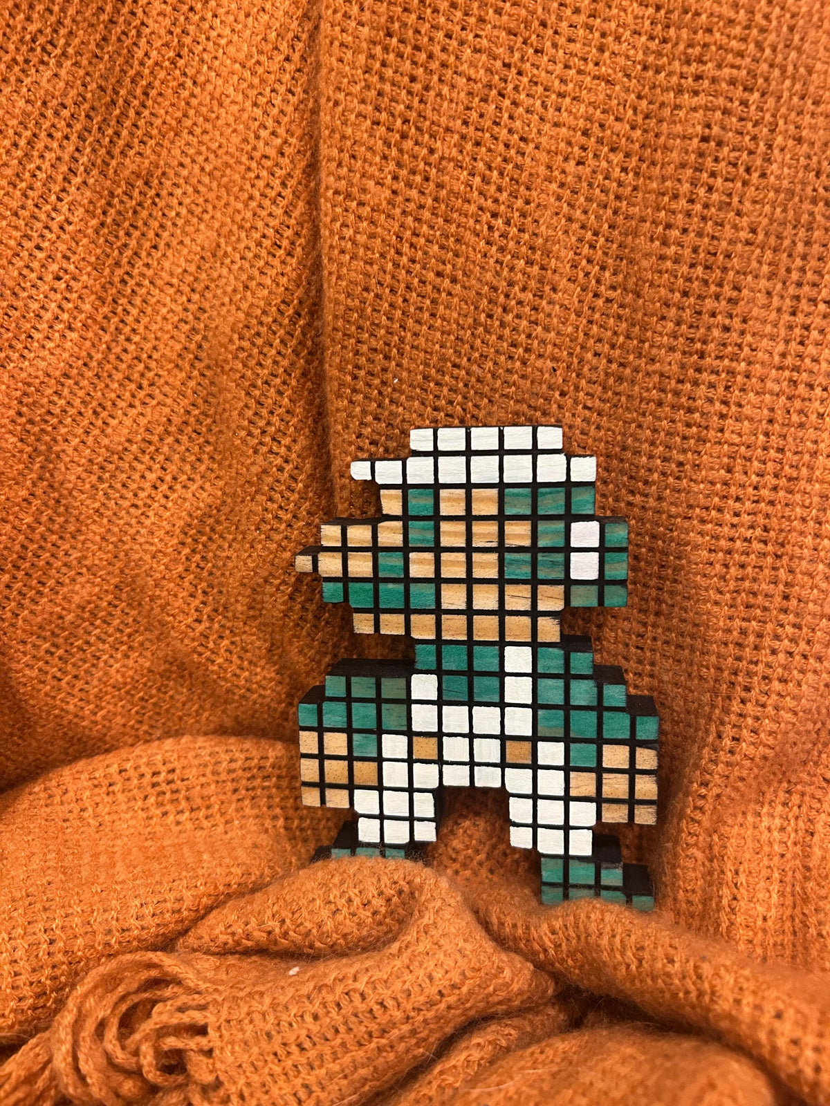 8-Bit Gaming Character Magnets (Mario, Luigi, Link) - Wooden Pixel Decor | Handmade Retro Gaming Gift for Gamers and Collectors and Mancave